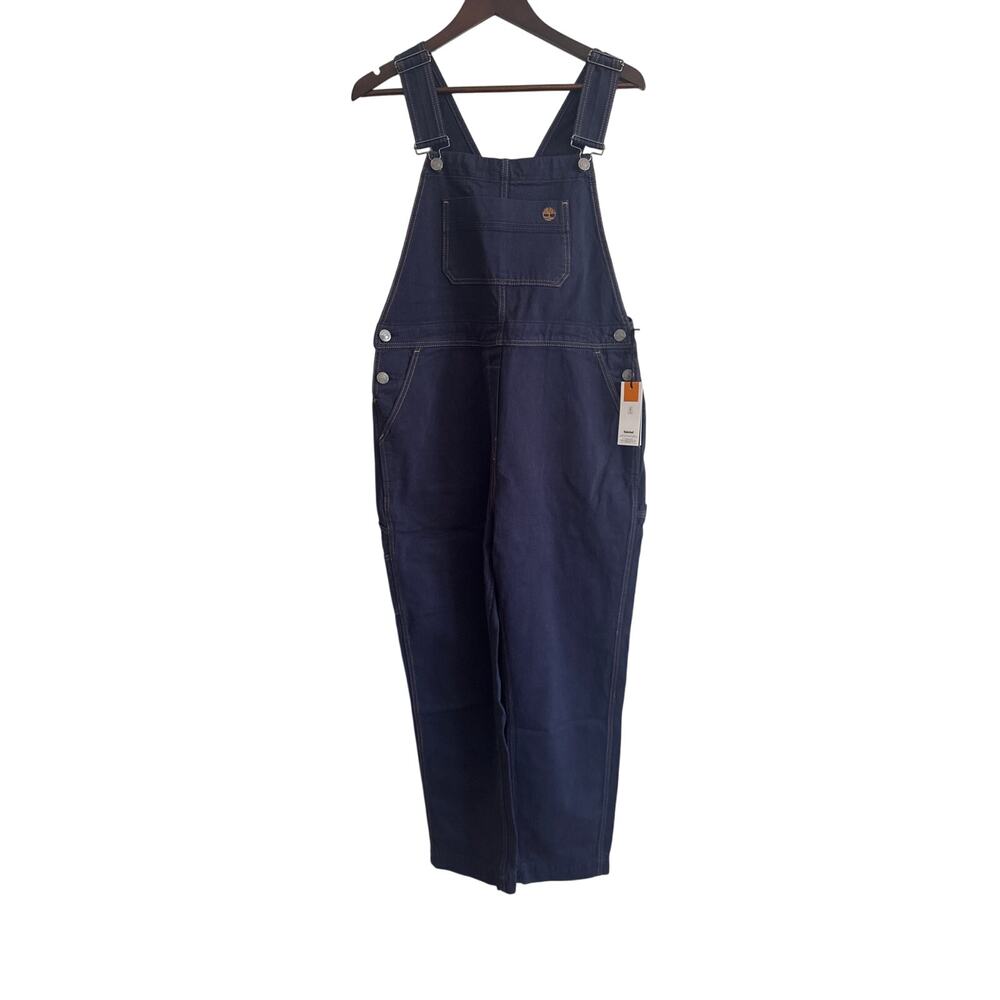 Timberland Weathergear 100% Cotton Denim Overalls Blue Vintage Cargo-Size: Large